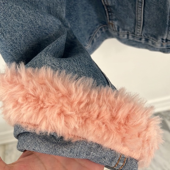 Fur lined denim jacket - Picture 3 of 4
